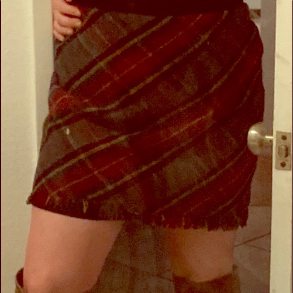 Sanctuary (Nordstrom brand) wool plaid mini skirt